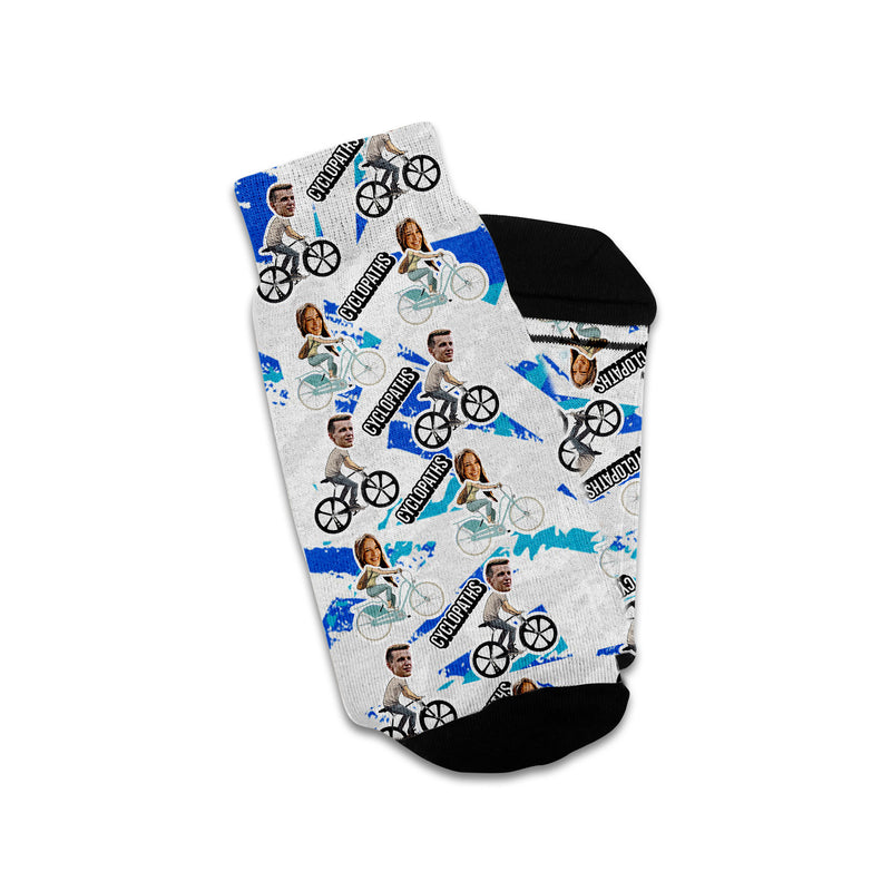 gifts for cyclist and bicycle lovers socks with faces