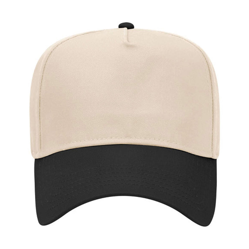 custom snapbacks no minimum with your design in cream and black cheap
