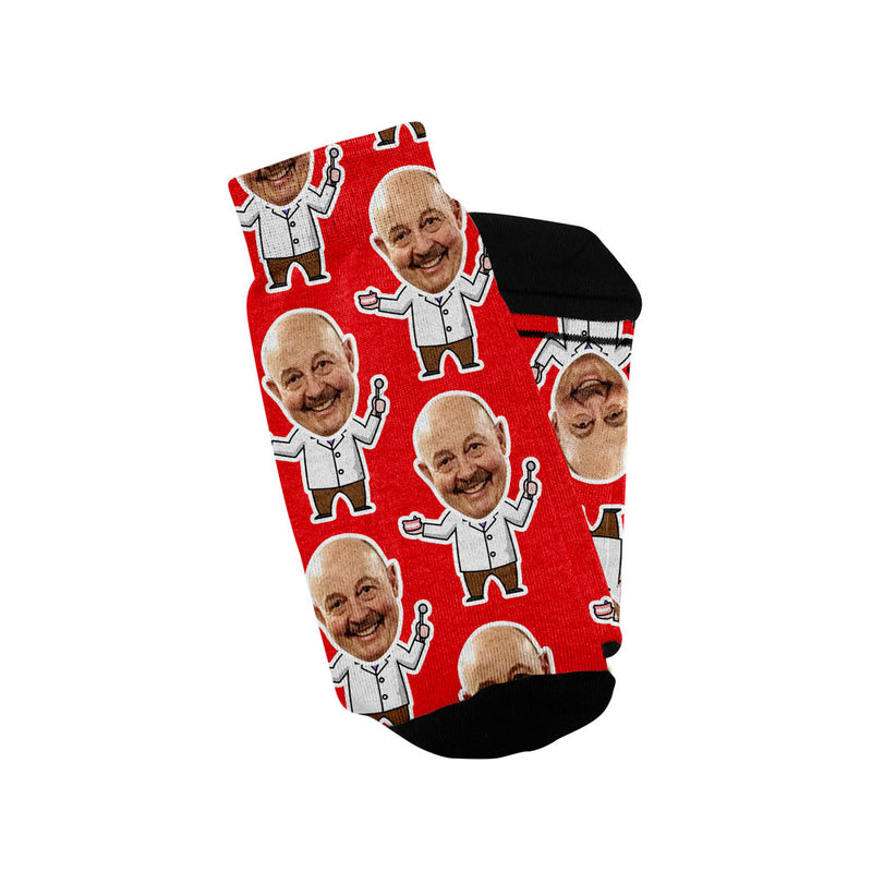 custom dentist socks in red