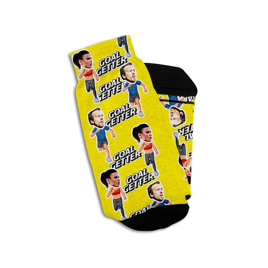 personalized runner gifts socks with faces 