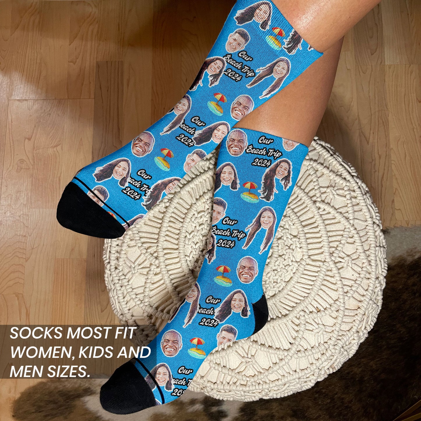 personalized gift for trip lovers on woman's feet